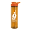 Garyline® Slim Fit RPET Bottle with Drink-Thru Lid - 24 oz. - Transparent orange